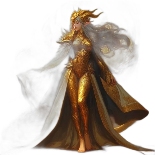 dress, crown, concept art, fantasy art transparent PNG cut-out
