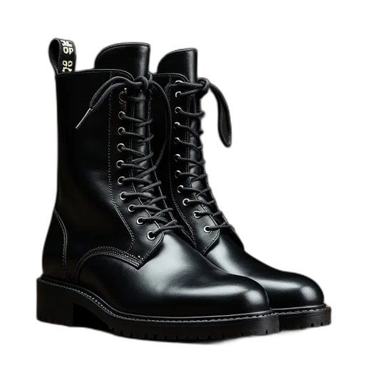 shoes, photorealistic, 3d render, black transparent PNG cut-out