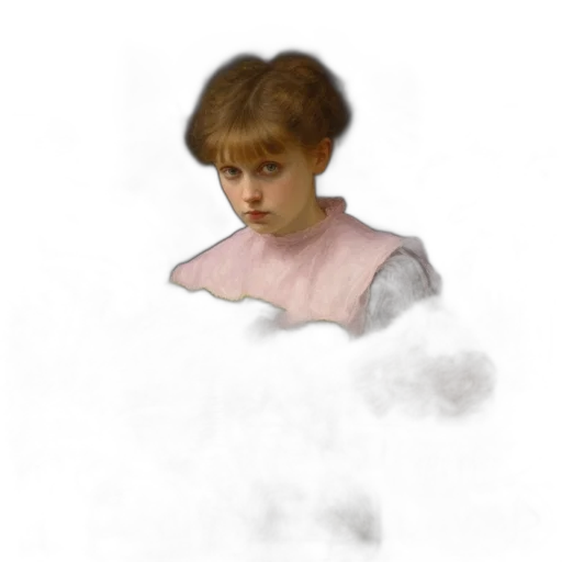 face, dress, staff, hair transparent PNG cut-out