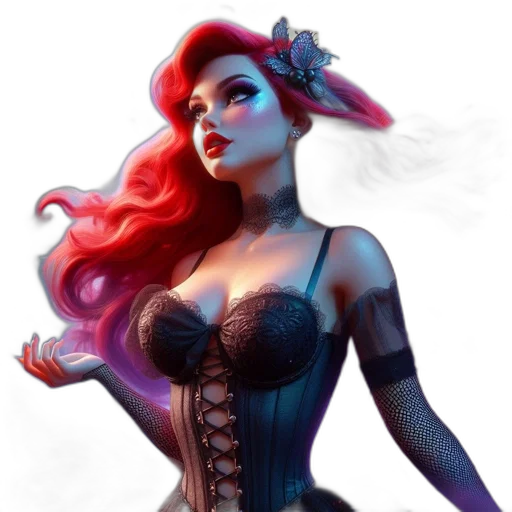 dress, fantasy art, concept art, comic book art transparent PNG cut-out