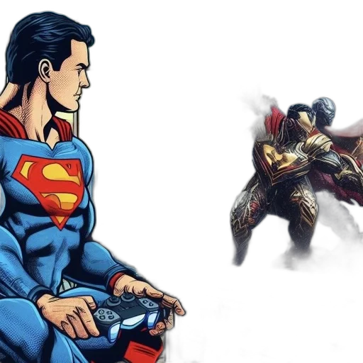 comic book art, concept art, superman, comics-style transparent PNG cut-out