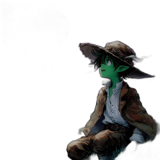 hat, mask, staff, dragon transparent PNG cut-out