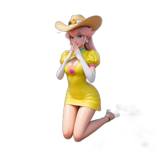 hat, dress, staff, 3d render transparent PNG cut-out