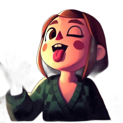 staff, jacket, face, creature transparent PNG cut-out