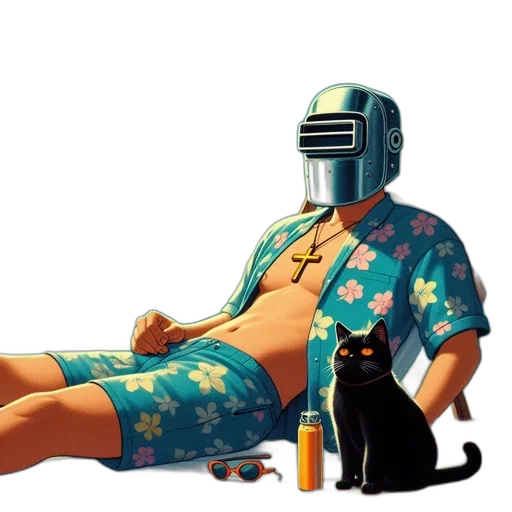 robot, animal, vaporwave, cyberpunk transparent PNG cut-out