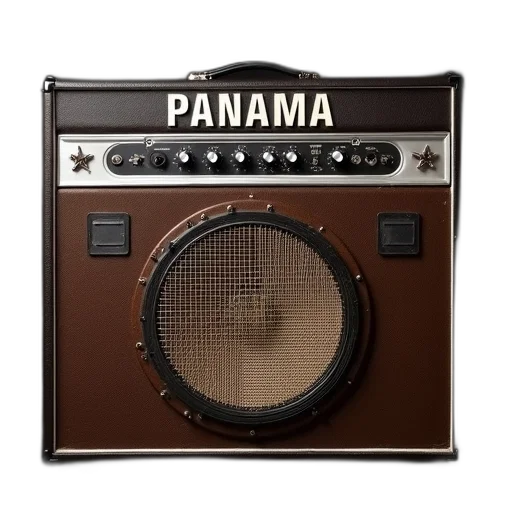 vintage, amplifier, brown, black transparent PNG cut-out