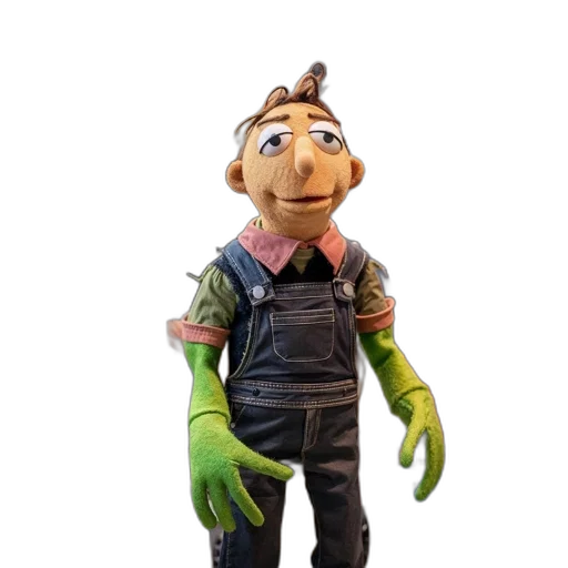 staff, jacket, creature, 3d render transparent PNG cut-out