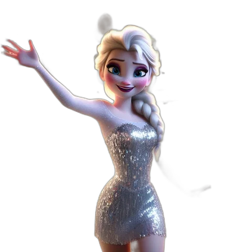 dress, robot, 3d render, concept art transparent PNG cut-out