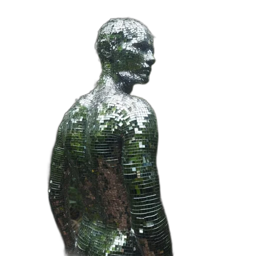 robot, jacket, dress, face transparent PNG cut-out