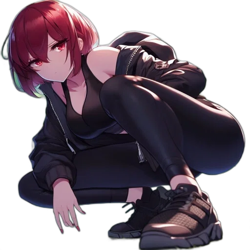 jacket, weapon, staff, shoes transparent PNG cut-out