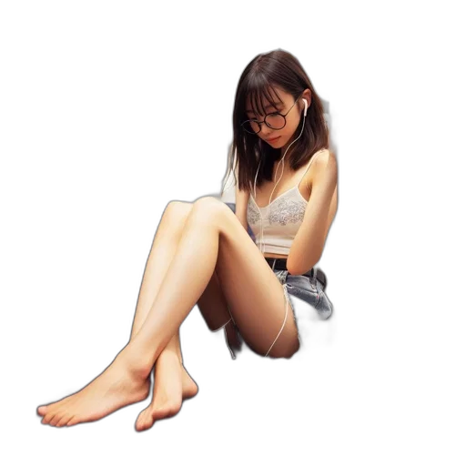 dress, shoes, jewelry, face transparent PNG cut-out