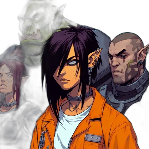 jacket, face, concept art, comic book art transparent PNG cut-out