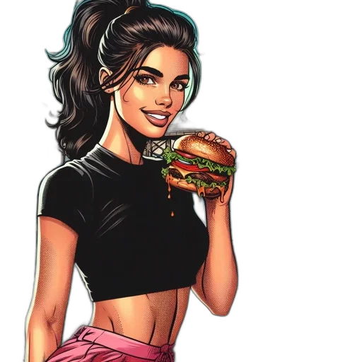 food, comic book art, concept art, cartoon transparent PNG cut-out