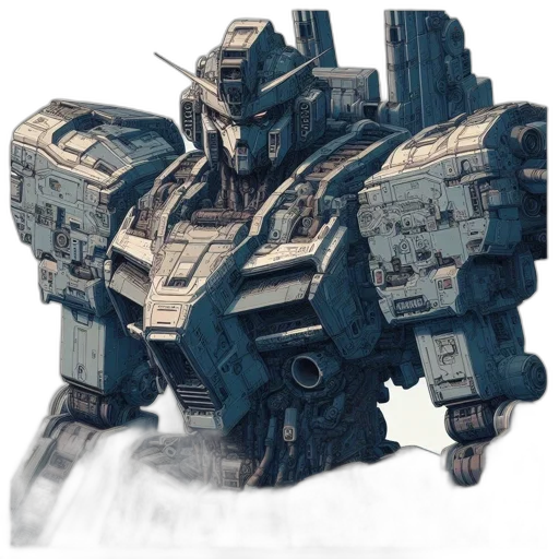 robot, weapon, concept art, watercolor transparent PNG cut-out
