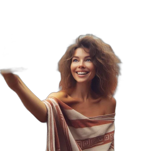 hair, dress, umbrella, face transparent PNG cut-out