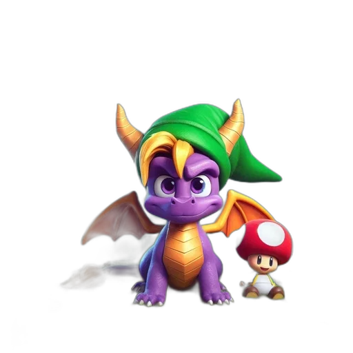 dragon, animal, creature, staff transparent PNG cut-out