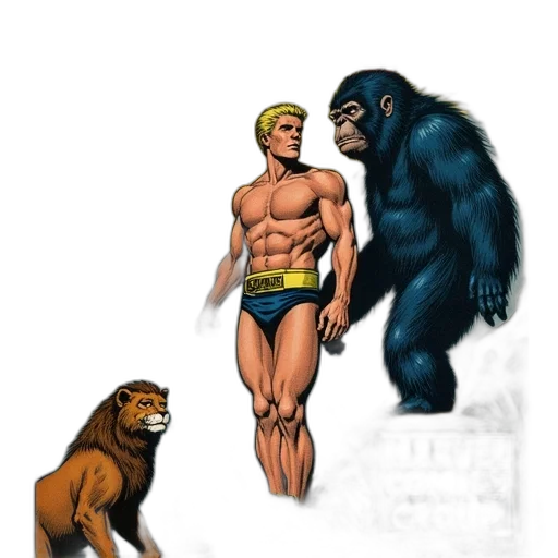 comic book art, concept art, fantasy art, cartoon transparent PNG cut-out