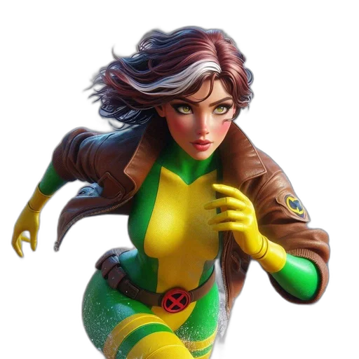 jacket, comic book art, concept art, 3d render transparent PNG cut-out