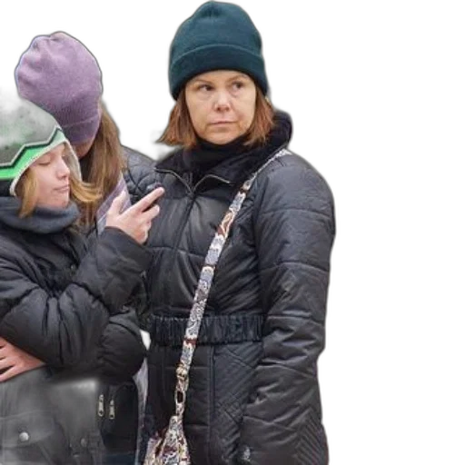 jacket, hat, woman, black transparent PNG cut-out