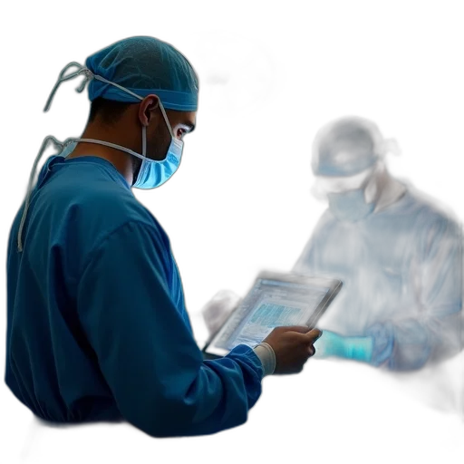 staff, fog, man, operating transparent PNG cut-out