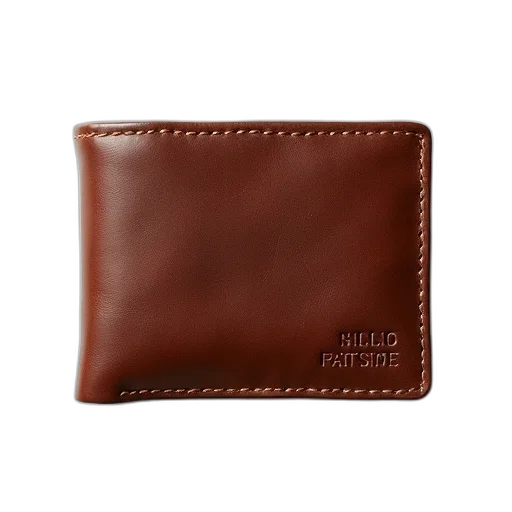 plain, brown, leather, wallet transparent PNG cut-out