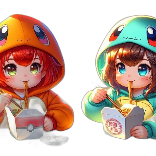 anime, pixel art, concept art, 3d render transparent PNG cut-out