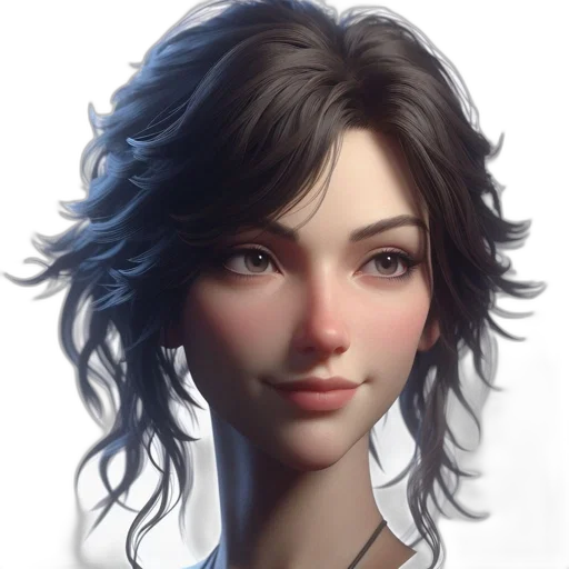 face, hair, robot, staff transparent PNG cut-out