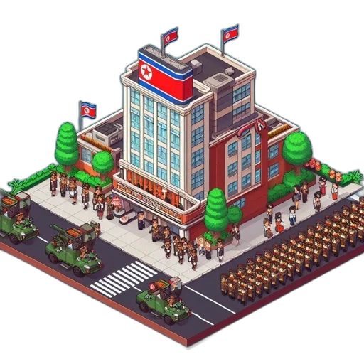 building, furniture, robot, pixel art transparent PNG cut-out