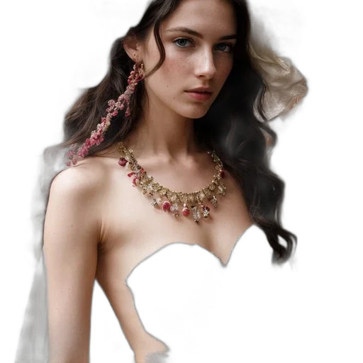 jewelry, crown, dress, fantasy art transparent PNG cut-out