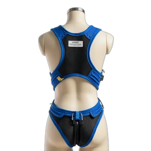 mannequin, wearing, blue, harness transparent PNG cut-out