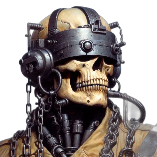 robot, mask, face, cyberpunk transparent PNG cut-out