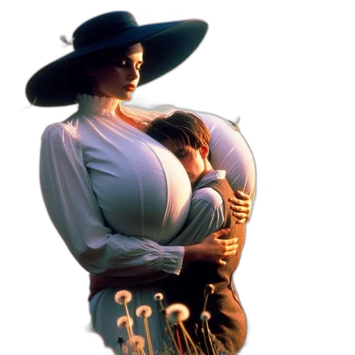hat, jacket, dress, weapon transparent PNG cut-out