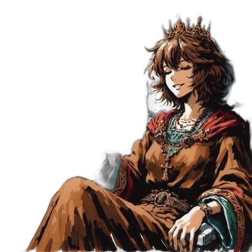 crown, dress, jewelry, concept art transparent PNG cut-out