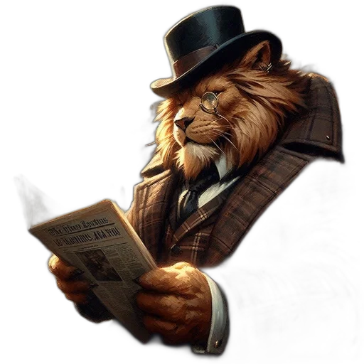 staff, hat, animal, fantasy art transparent PNG cut-out