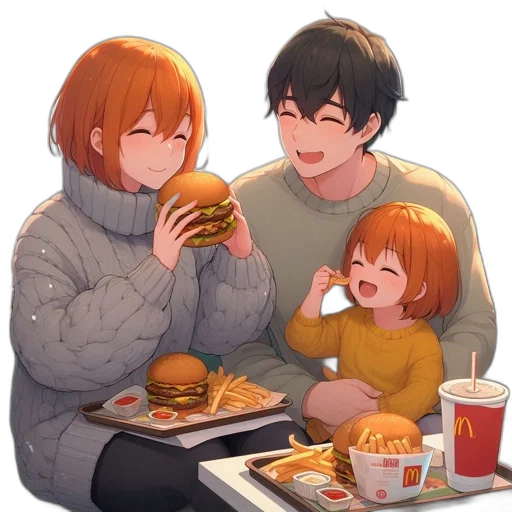 food, watercolor, anime, pixel art transparent PNG cut-out