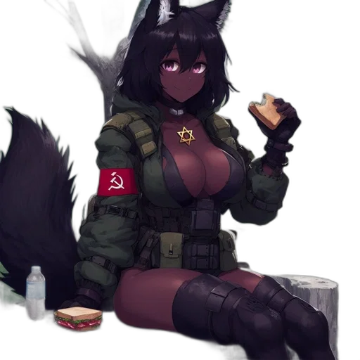 weapon, jacket, staff, animal transparent PNG cut-out
