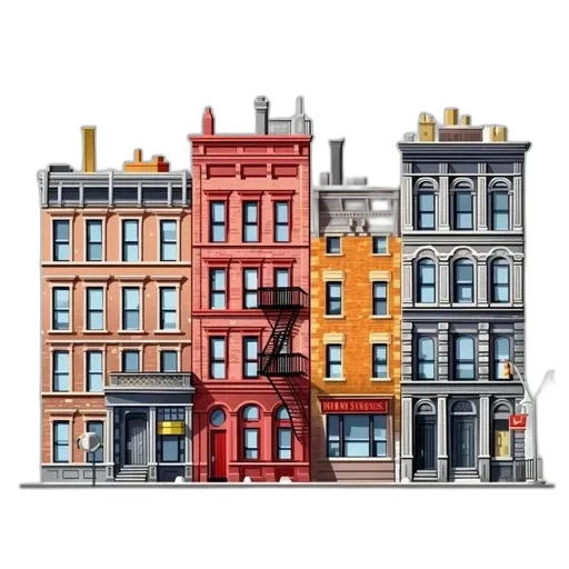 building, furniture, concept art, 3d render transparent PNG cut-out