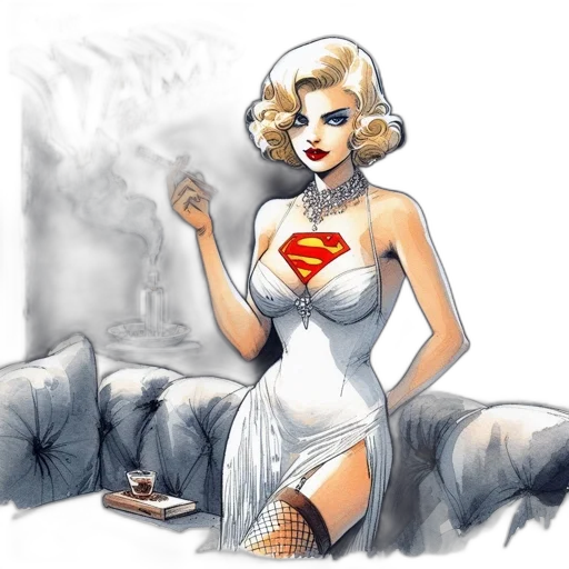 comic book art, concept art, fantasy art, cartoon transparent PNG cut-out
