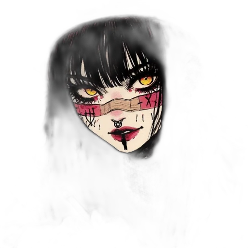 mask, face, creature, fantasy art transparent PNG cut-out