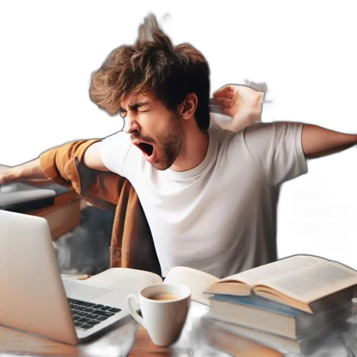 photorealistic, home, office, young transparent PNG cut-out
