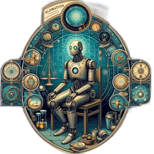 robot, staff, concept art, pixel art transparent PNG cut-out