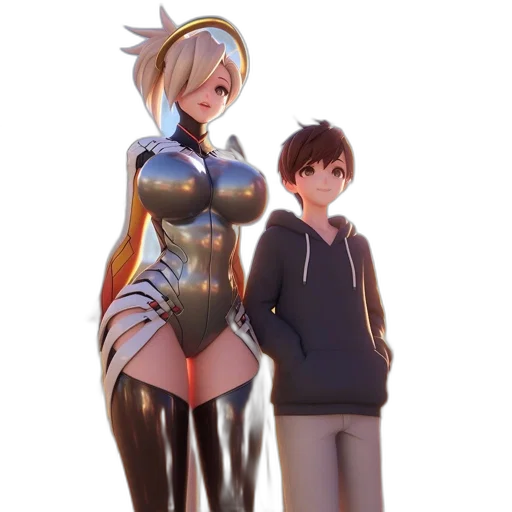 robot, dress, jacket, weapon transparent PNG cut-out