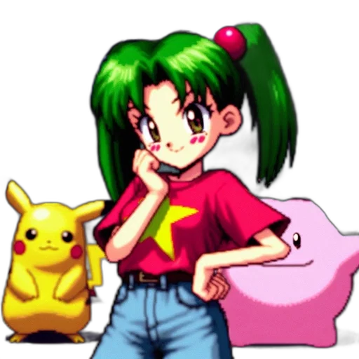 animal, staff, pixel art, anime transparent PNG cut-out