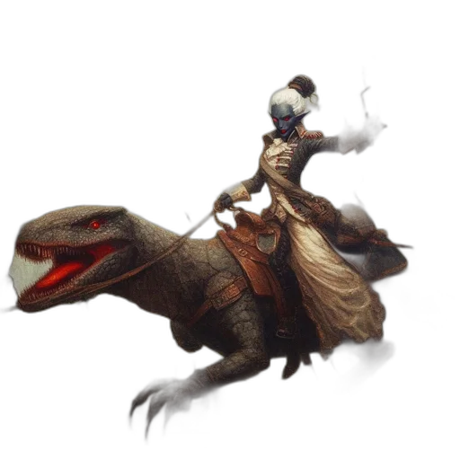 dragon, creature, animal, staff transparent PNG cut-out