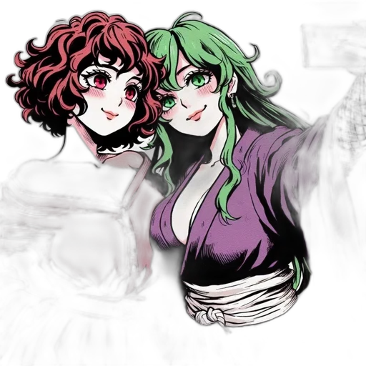 concept art, anime, watercolor, pixel art transparent PNG cut-out