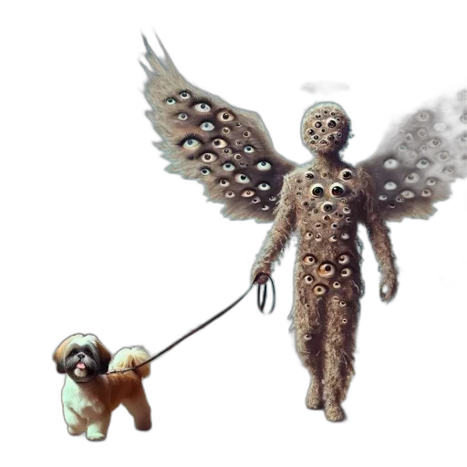 creature, staff, concept art, 3d render transparent PNG cut-out