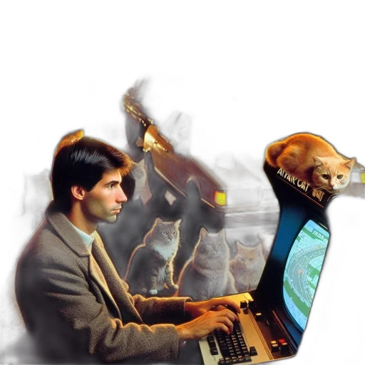 animal, concept art, vaporwave, photorealistic transparent PNG cut-out