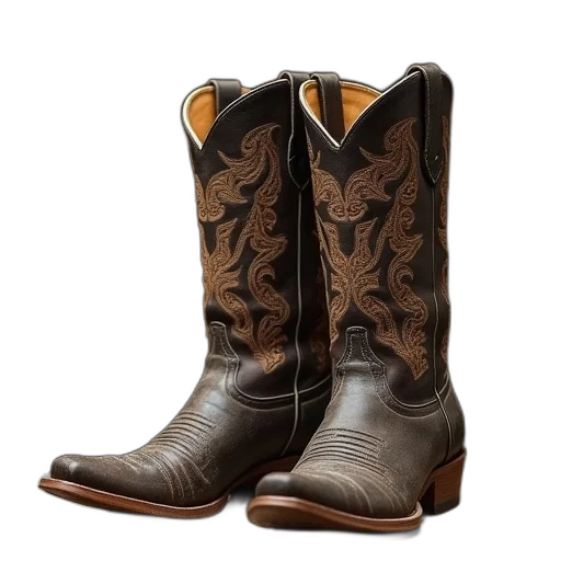 shoes, pair, old, cowgirl transparent PNG cut-out