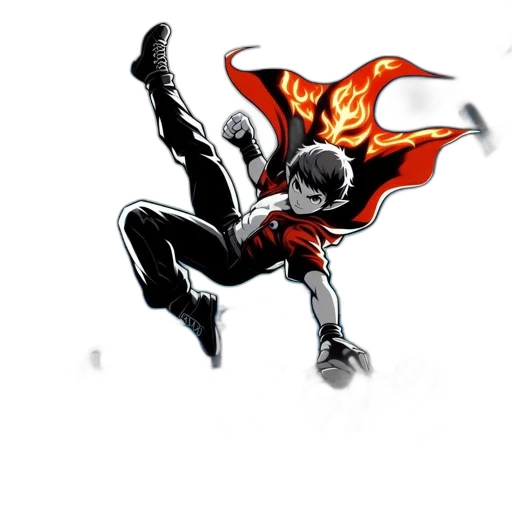 comic book art, concept art, cartoon, pixel art transparent PNG cut-out