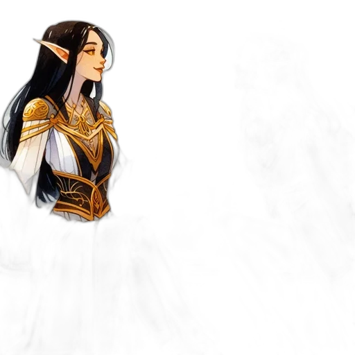 fantasy art, concept art, 3d render, anime transparent PNG cut-out